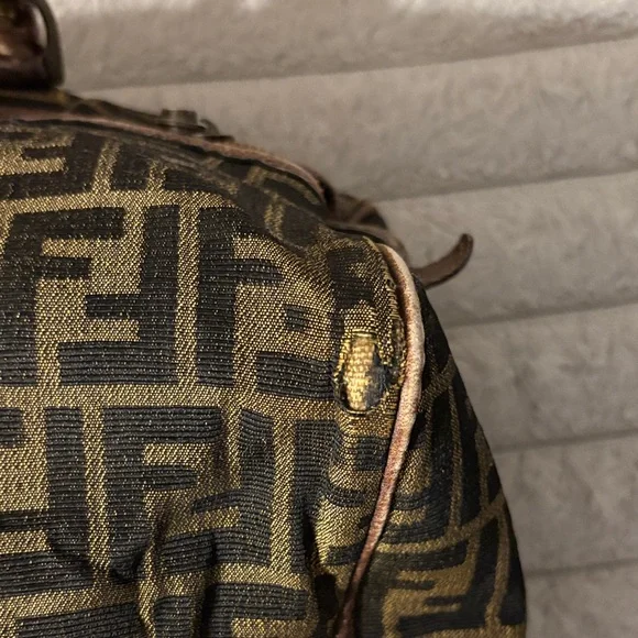 Fendi Monogram Black and Brown Duffel Bag - Picture 8 of 16